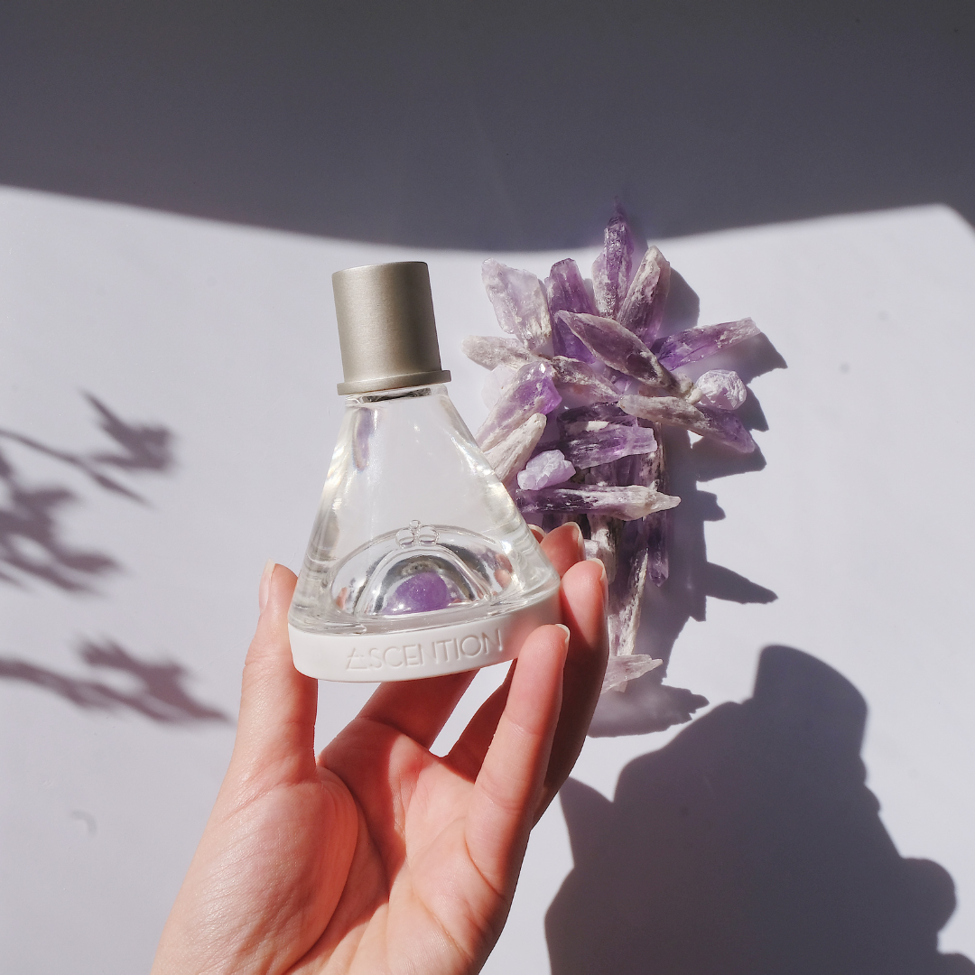 Embracing Cosmic Alignment: A Powerful Affirmation for Release and Growth with Ascent to Peace With Amethyst Perfume
