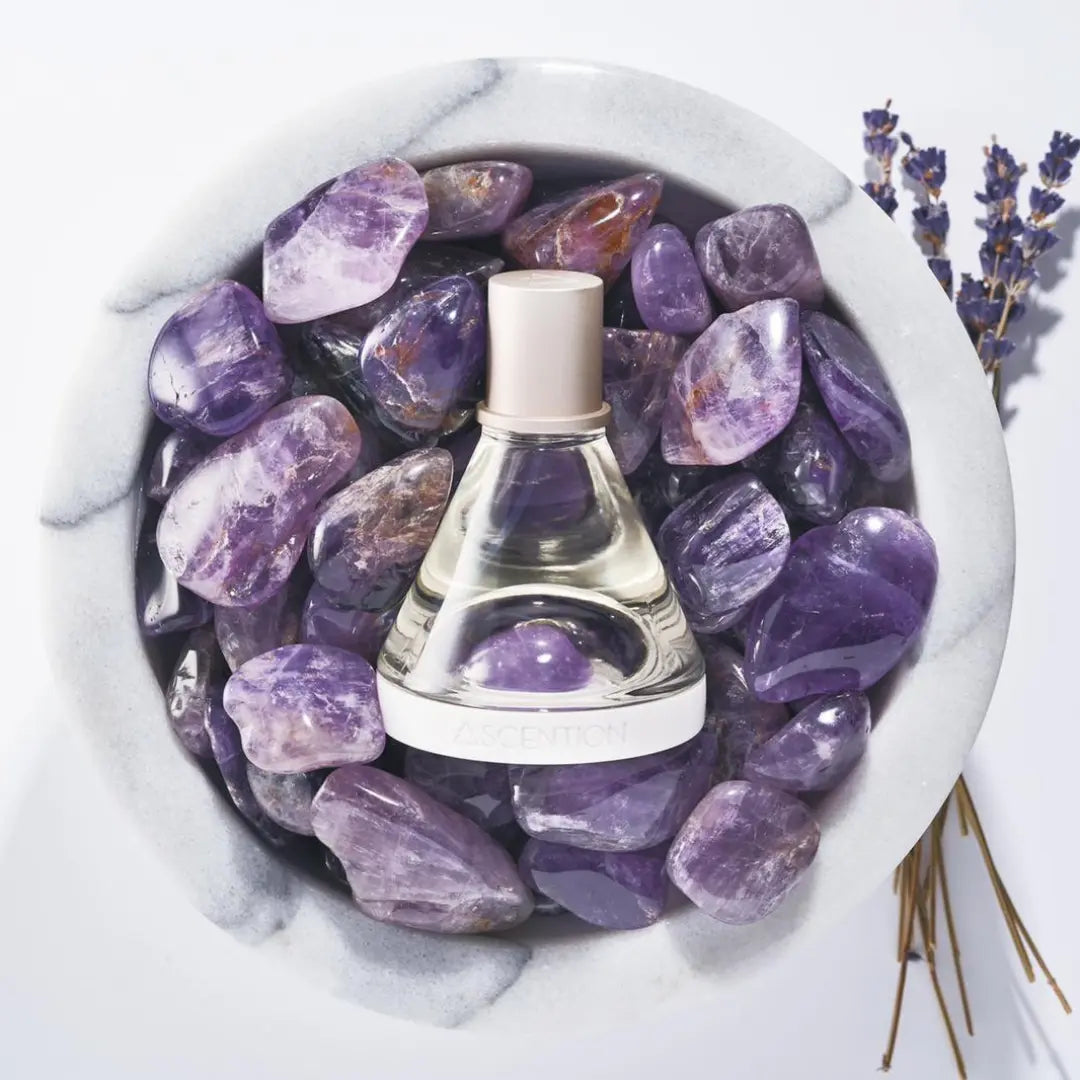 ASCENTION, high vibrational perfume, Ascent to Peace With Amethyst Crystal, Scent therapy, Wellness Fragrance